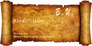 Biró Uzor névjegykártya